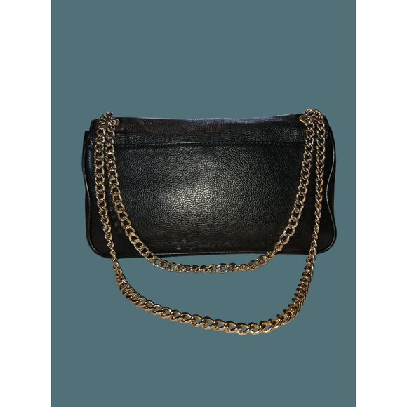 Michael Michael Kors Leather Double Gold Chain Shoulder Flap Bag - Picture 2 of 15
